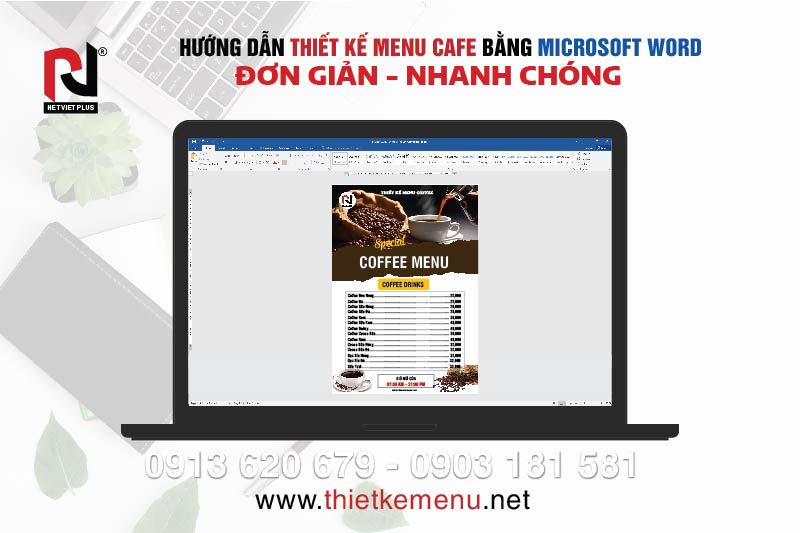 Hướng dẫn Thiết kế menu cafe bằng Microsoft Word