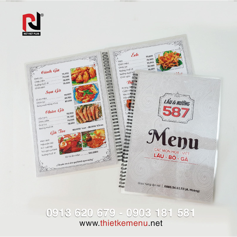 Quy trình làm menu giấy tại Nét Việt Plus